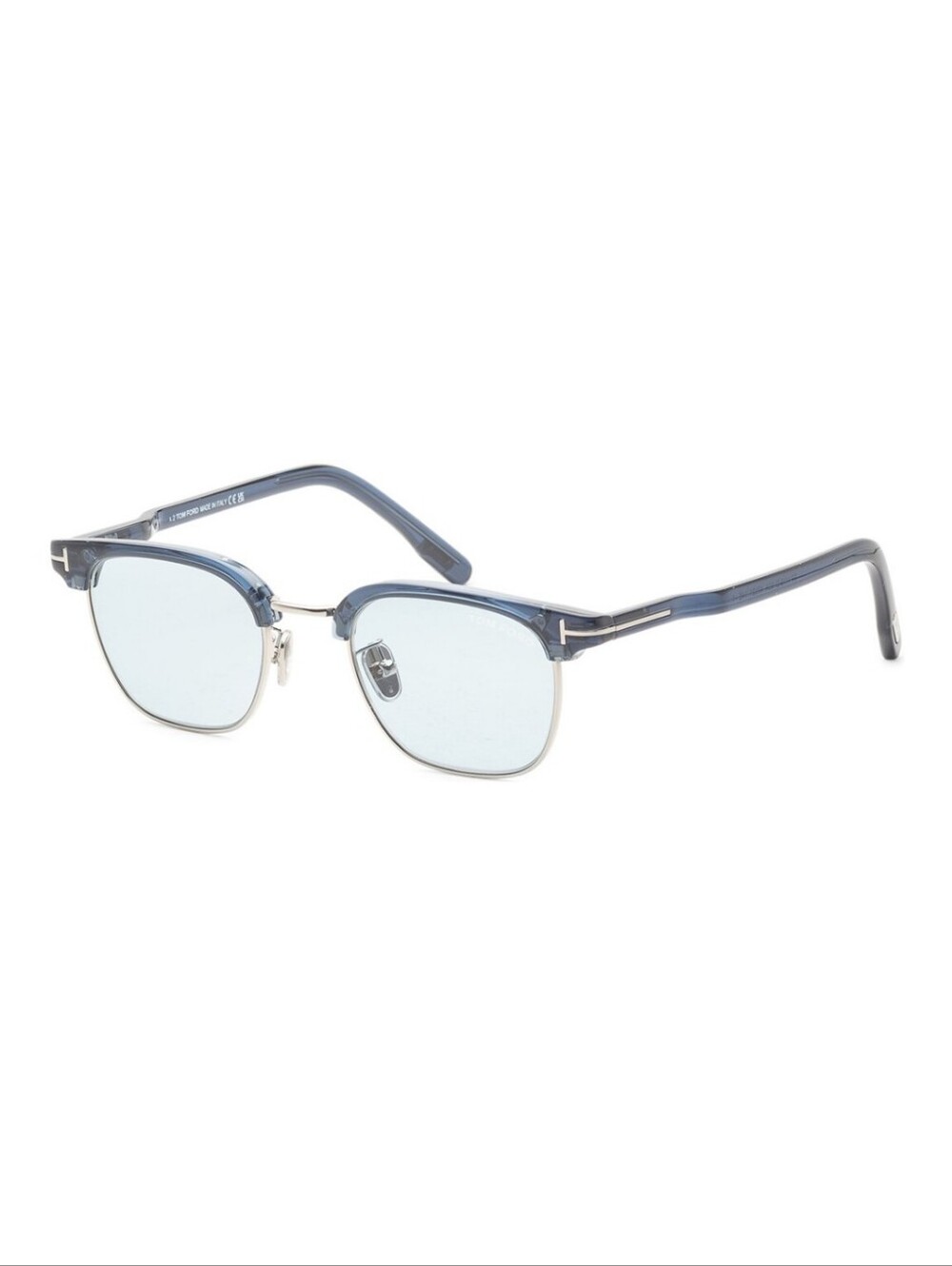 Tom Ford Mens Blue Rectangular Sunglasses
